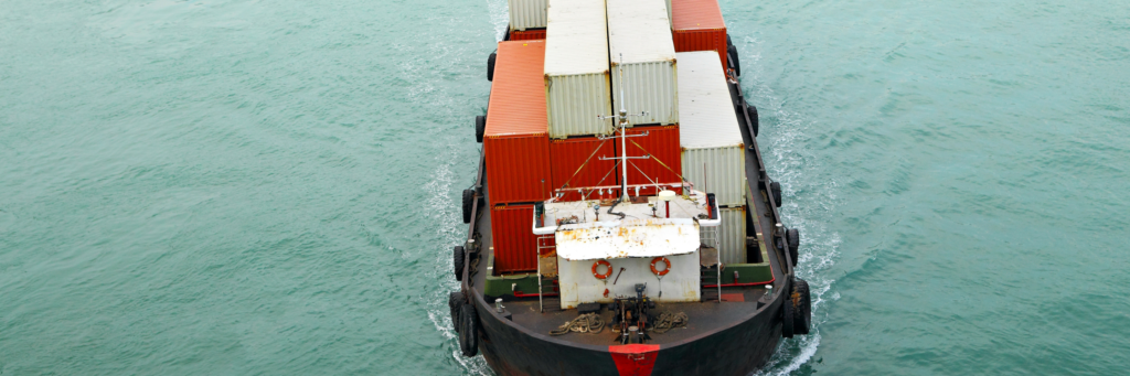 picture of a shipping container, representing overseas API sourcing